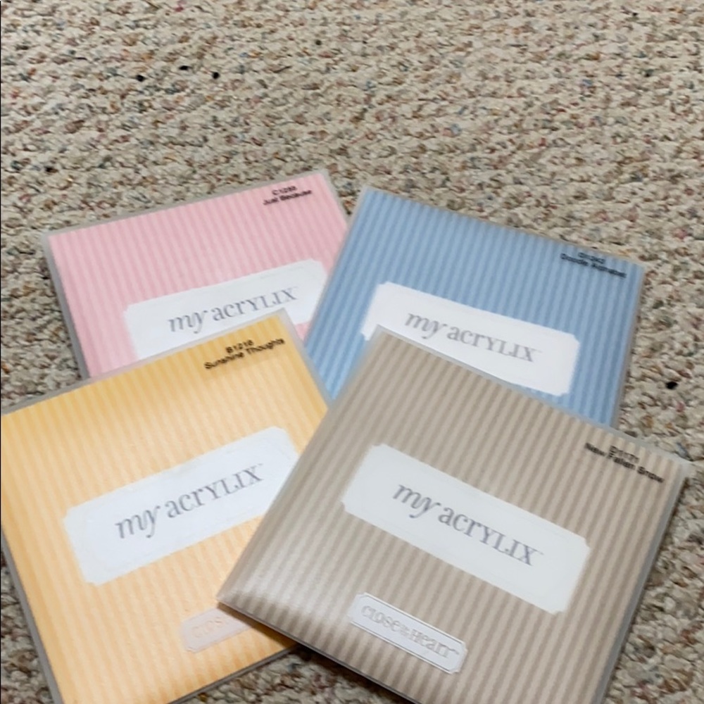 4 Close to my heart acrylic stamp sets